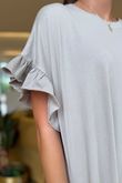Made in Italy Summer Oscar Pure Cotton T Shirt Dress Stone /11 =